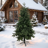 Sapin de Noël artificiel de haute qualité avec pot, plante verte décorative réaliste pour l'extérieur