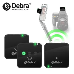 2.4G Wireless Laval ier Mikrofon Eingebautes tragbares Mikro mikrofon für DSLR-Kamera Smartphone Live-Übertragung