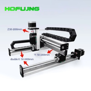 หุ่นยนต์แกนทรี CNC ความแม่นยำสูง UMOT ขนาด 50-1000 มม. โมดูลสไลด์เชิงเส้น 3 แกน โต๊ะครอส CNC สำหรับงานกัด เครื่องจักรสิ่งทอ และบรรจุภัณฑ์ - Product Image 2