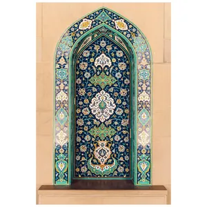 Handmade ceramic islamic tile custom pattern exterior interior wall tile panels for interior and exterior decorations