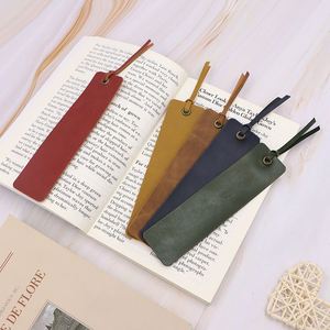 Minimalist Vintage PU Leather <b>Bookmark</b> Classic Reading Page Markers Promotional <b>Bookmarks</b> for Bookworms Writers - Product Image 2