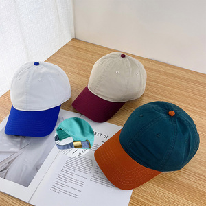 Casquette <span class=keywords><strong>de</strong></span> baseball bicolore en coton lavé à basse quantité minimale <span class=keywords><strong>de</strong></span> commande d'expédition rapide, chapeau <span class=keywords><strong>de</strong></span> <span class=keywords><strong>papa</strong></span> uni doux et non structuré pour hommes et femmes - Product Image 6
