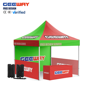 خيمة إعلانية مخصصة 10×10 مع طباعة الشعار للفعاليات والتسويق، خيمة خارجية للمعارض التجارية قابلة للطي مع جدران للفعاليات - Product Image 1