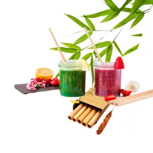 Productos ecológicos Mayorista de Amazon Gran regalo de negocios Vinawoco Pajitas de color bambú Reutilizable Producto de bambú biodegradable Pajitas de bambú Amazon