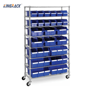 Étagère de rangement de cuisine robuste à 7 niveaux 22 bacs Organisateur de garde-manger/bureau réglable avec supports de rangement classés - Product Image 3