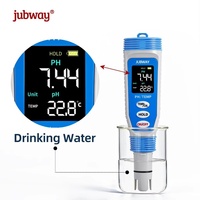 Medidor de pH Digital Recargable JUBWAY con Precisión de ±0.05, Probador de Calidad del Agua ATC para Acuarios, Agua Potable y Laboratorio