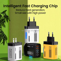 5 Port 240W USB-C Pengisi Daya Dinding QC3.0 Pengisian Cepat Adaptor Perjalanan dengan Proteksi OTP Output 5V/3A