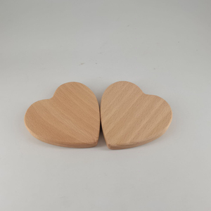 Doğal kayın ahşap kalp kesikler çocuklar ahşap oyuncak aşk kalp - Product Image 3