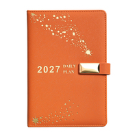 Agenda quotidien A5 2027 à couverture rigide, anglais-espagnol, avec boucle magnétique, cadeau d'affaires, carnet personnalisable, faible MOQ