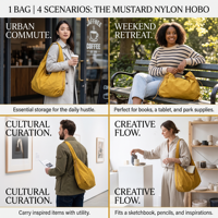 Sac fourre-tout bandoulière vintage bohème brodé personnalisé en nylon pour femme, élégant, imperméable, léger et grande capacité