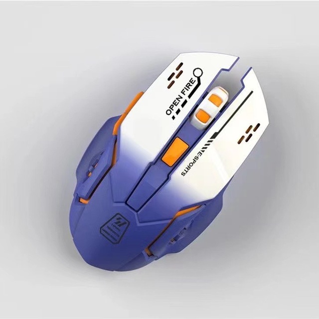 Cross-border 6-button Ergonomic Wireless Mouse Silent for Rechargeable Dual-mode Suitable for Laptops Gaming