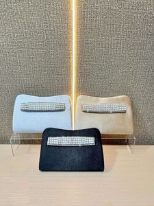 New Fashion Pearl Beaded Chain <b>Clutch</b> Bag Simple Light Luxury Evening Party Magnetic Buckle Polyester Rhinestone Tanjing - Product Image 4