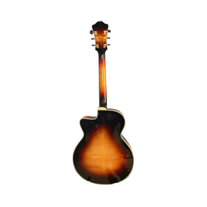 Yunzhi Luthier Guitare à corps creux Jazz Archtop de 16 pouces en érable flammé avec corps en épicéa et touche en ébène - Product Image 2