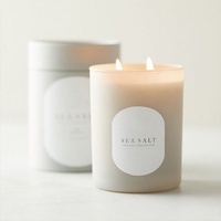 Boîte cadeau de luxe, bougie parfumée artisanale en verre givré, parfum naturel, pour cadeau d'anniversaire et usage intérieur