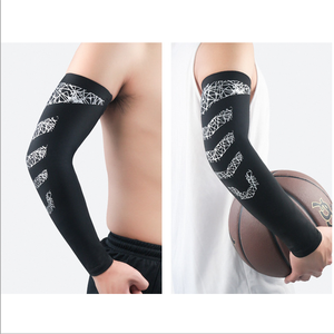 Bán Chạy Nhất Blue Red Thể Thao Ngoài Trời Mặt Trời Bảo Vệ Nén Băng Lụa Cánh Tay Hỗ Trợ Tay Áo Cho Xe Máy Xe Đạp Chạy Bóng Chuyền - Product Image 2