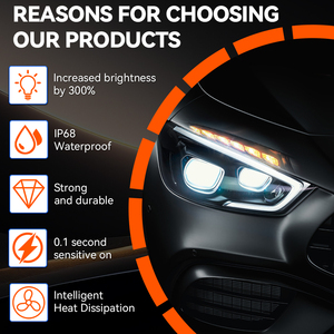 Phares LED T1 à succès, 50W 12V 5000 Lumens 6000K, super lumineux, étanche, universel, ampoules de phares de voiture - Product Image 5