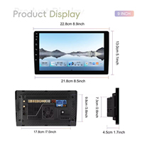 Autoradio Podofo 7/9/10 pouces avec écran IPS, 4+64 Go, 8 cœurs Qualcomm, Android Auto, CarPlay, GPS, WiFi, DSP, ventilateur de refroidissement
