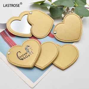 Private Label Pu Leather Slide Pocket Makeup <b>Mirror</b> Uv Printing logo Oem Pu <b>Mirror</b> - Product Image 6