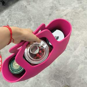 女性用高級トートハンドバッグ卸売ポータブルシリコーンビーチバッグ防水ショッピング旅行ピクニック用キャンディーパターン - Product Image 3