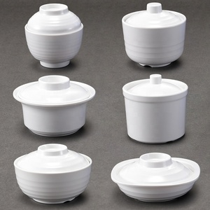 Hot Selling Restaurant Melamine Small Rice Miso Bowls, Plastic Soup Bowl With Lid for Wholesale