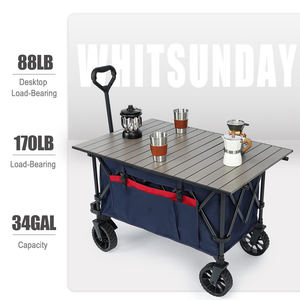 Carro plegable portátil negro yardworks Carro de jardín Carro de mano Carro de carro para frutas y campaning - Product Image 4