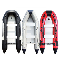 Bateaux gonflables de 3,3 mètres en gros, bateaux en PVC de 0,9 mm avec planchers en aluminium, bateaux en caoutchouc pour la pêche et le sauvetage