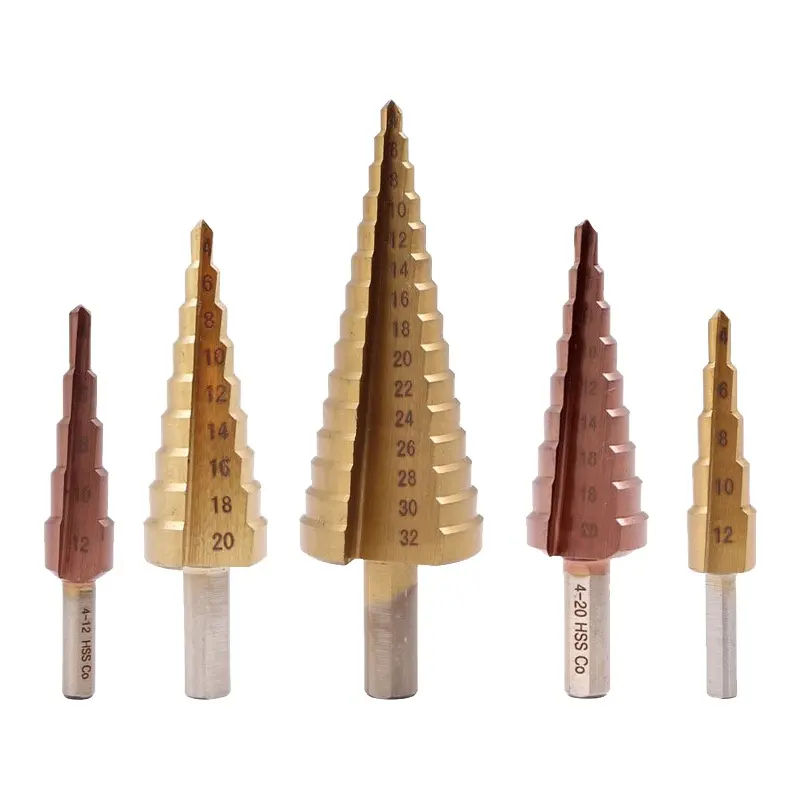 Factory High Quality M35 HSS Cobalt Step drill bits set Stainless Steel Drilling Power Tools