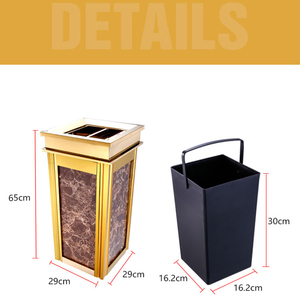 Đứng Đá Cẩm Thạch Thùng Rác <span class=keywords><strong>Bin</strong></span> Với Gạt Tàn Khách Sạn Bệnh Viện Ngân Hàng Trung Tâm Mua Sắm Sảnh Thép Không Gỉ Gạt Tàn <span class=keywords><strong>Bin</strong></span> Hình Chữ Nhật - Product Image 5
