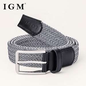 Vêtements décontractés à la mode avec <span class=keywords><strong>ceinture</strong></span> <span class=keywords><strong>tressée</strong></span> tissée et <span class=keywords><strong>corde</strong></span> pour hommes avec boucle en alliage avec logo personnalisé - Product Image 5