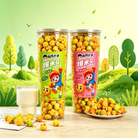 180g Instant Puffed Popcorn Snack, Halal Gluten-Free Cream Caramel Fruit Flavor