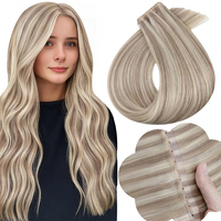 Extensions de cheveux 100% naturels en trame papillon, trame perforée, double tirage, cheveux vierges russes, trame invisible pour fournitures de salon - Vente en gros
