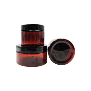 Empty food packaging cosmetic body scrub 50ml 100ml 120ml 250ml 500ml amber clear brown PET plastic jar