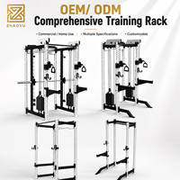 ZY Appareil d'entraînement multifonctionnel : Machine Smith, Rack à Squat, Crossover à Câbles – Équipement Commercial de Musculation pour Salle de Sport