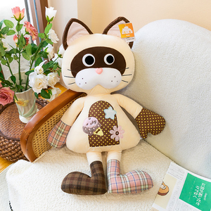 <span class=keywords><strong>Peluche</strong></span> Gatto Patchwork Professionale OEM ODM Personalizzabile con Dettagli e Motivi per Esperti di Negozi di Merchandising di Marchi Globali - Product Image 4