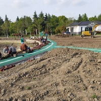Pavés en plastique HDPE modernes pour les parkings résidentiels, les sorties de secours, les pavés en herbe, les stabilisateurs de gravier, les grilles ignifuges pour parkings