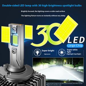 Phare de voiture LED haute puissance D1S, lampe LED D3S/D2S, ampoule HID D4S 6500K, double tube en cuivre, état neuf, 6500K pour <span class=keywords><strong>VM</strong></span> BMW Audi Benzi - Product Image 4