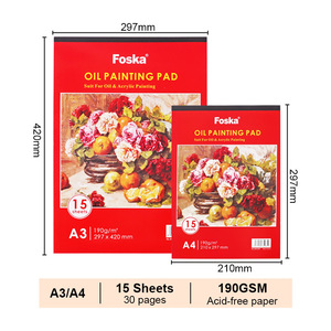 FOSKA <span class=keywords><strong>Blocco</strong></span> da Disegno di Alta Qualità, 15 Fogli 190gsm, Carta con Colla Superiore, per <span class=keywords><strong>Schizzi</strong></span>, Disegno e Pittura con Olio, Gouache e Acrilico - Product Image 2