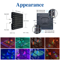 Plancher de danse LED numérique portable facile à installer, étanche, pour DJ, éclairage de scène, idéal pour mariages, fêtes et événements