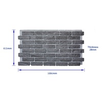 NEU 1/6 panneau mural en fausse brique décorative, série de briques rustiques, Faux placage de brique