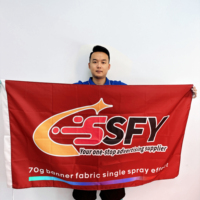 Drapeau double face 3x5 personnalisable impression personnalisée en coton polyester promotionnel avec logo design personnalisé