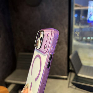 Étui de téléphone magnétique transparent en acrylique de luxe pour <span class=keywords><strong>iPhone</strong></span> <span class=keywords><strong>12</strong></span> 13 14 15 16 17 <span class=keywords><strong>Pro</strong></span> Max, antichoc, transparent, étuis de téléphone portable, sacs - Product Image 4