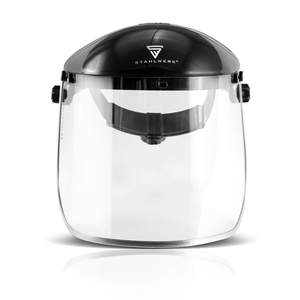 Visière de protection en polycarbonate noir réglable et ergonomique STEEL PLANT, grand champ de vision, idéale pour le métal, le <span class=keywords><strong>bois</strong></span> et le plastique - Product Image 2