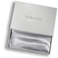 Taie d'oreiller en soie mûre 100% Pure, taie d'oreiller avec Logo personnalisé, coffrets cadeaux