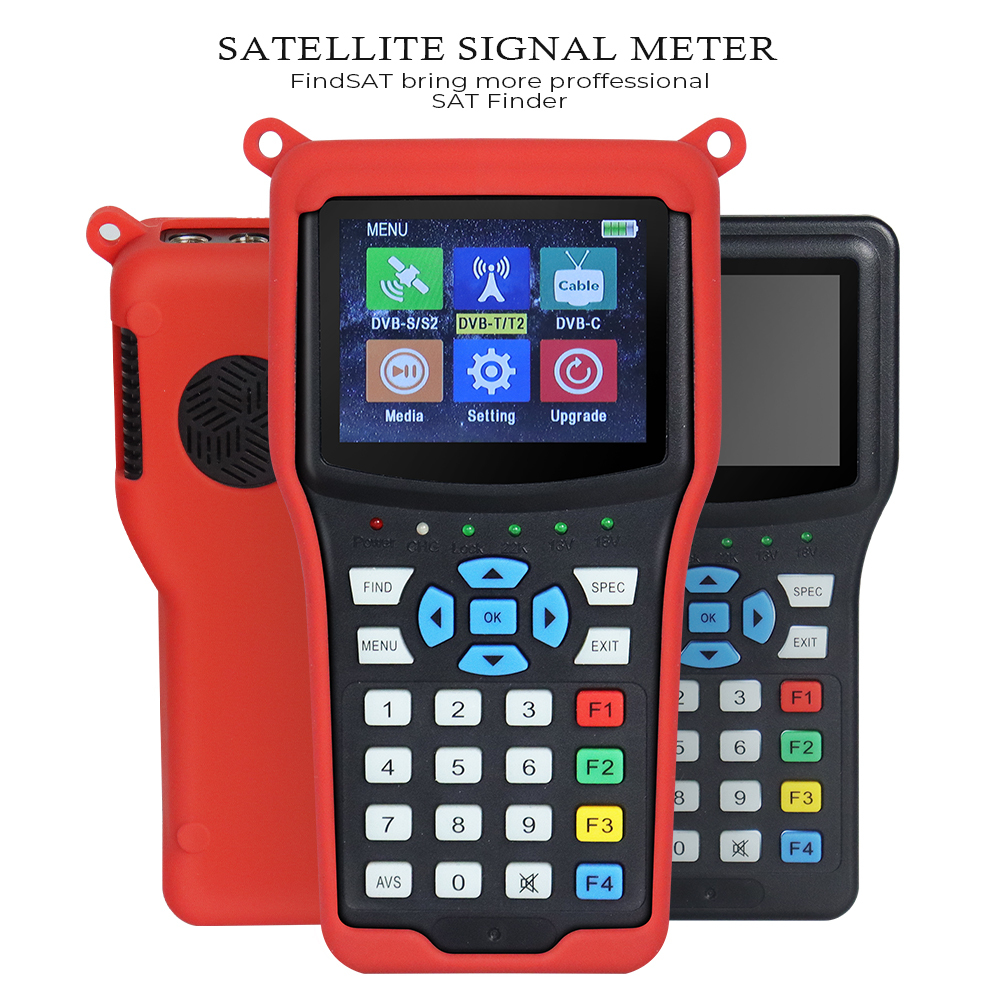 Findeur De Satellite Mulcort ST-5150 DVB-S2/T2/C - Compteur De Signal Portable HD, écran LCD 4.3", H.265