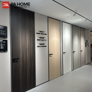 Portes de <span class=keywords><strong>chambre</strong></span> <span class=keywords><strong>d</strong></span>'hôtel en aluminium et bois, design moderne, profil mince, pour <span class=keywords><strong>d</strong></span>écoration intérieure. - Product Image 1