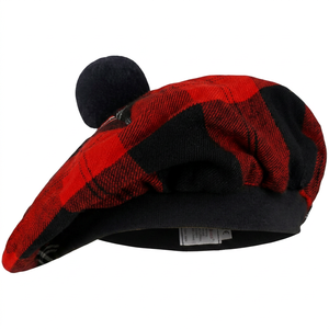 Sombrero Tradicional Escocés Ramsay Tartan Tammy Rojo al por Mayor |   Gorro Escocés de las Tierras Altas para Bandas de Gaitas |   Fabricante OEM/ODM - Product Image 1