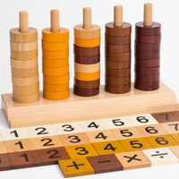 Ensemble de pyramides numériques en bois pour enfants Maria Montessori Jouet préscolaire Ensemble cognitif Blocs de construction Jouets éducatifs Cadeau