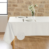 Mantel de Lino Sintético Impermeable, Resistente al Aceite y a las Arrugas, Decorativo para Eventos, Mesa de Comedor y Hogar