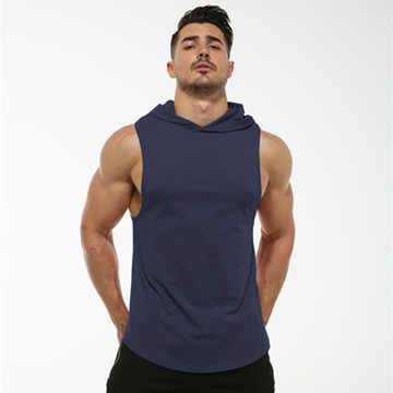 Trending Men's Workout Hoodie Tank Top Sleeveless Get Fit Hooded