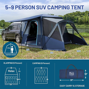 Tente de <span class=keywords><strong>camping</strong></span> familiale grande taille, imperméable, résistante aux intempéries et aux UV, portable, pour 5 à 9 personnes, pour SUV, avec sac de rangement - Product Image 4